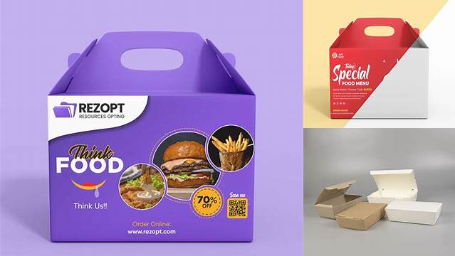 7566+ Mockup Paper Lunch Box Download Free PSD