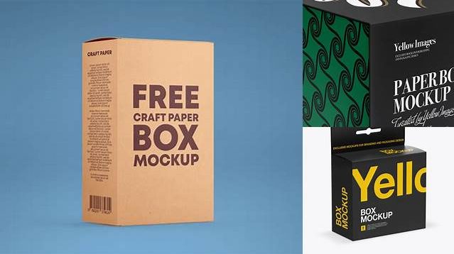 7569+ Matte Paper Box with Label PSD Mockup Half Side View High-Angle Shot Modern and Unique Freebie PSD