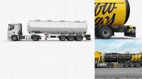 7569+ Tank Truck HQ PSD Mockup Left Side View Premium Quality PSD Freebie