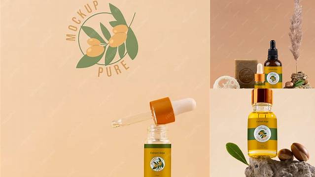 7572+ Matte Bottle With Argan Oil PSD Mockup Professional Graphic PSD Download