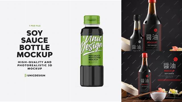 7573+ Soy Sauce Bottle Mockup Creative Design Resource