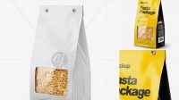 7575+ Paper Bag with Ruote Pasta PSD Mockup Half Side View Free Mockup Templates