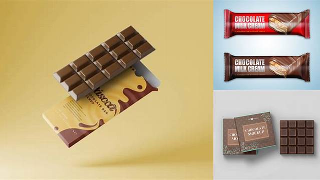 7577+ Chocolate Bar Mock-up Advanced Photoshop Design Free