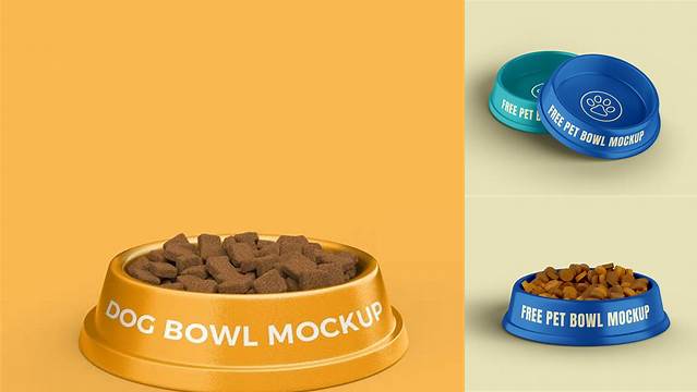 7581+ Pet Bowl Mockup Smart Object PSD