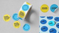 7582+ Circle Sticker Mockup High Resolution