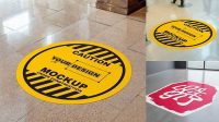 7582+ Floor Decal Mockup Free PSD