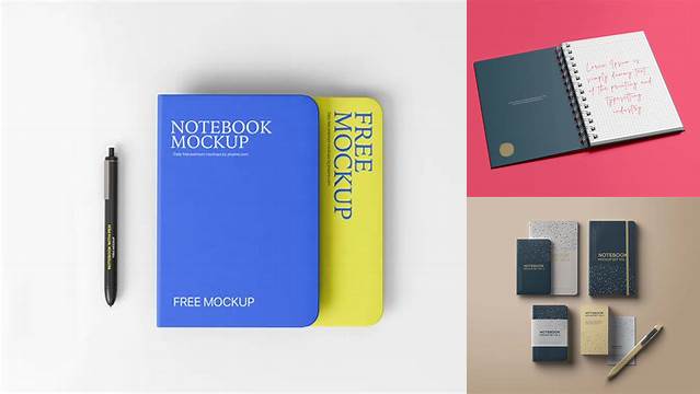 7589+ Opened Notebook with Pencil PSD Mockup Custom Mockup PSD for Free