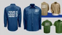 7591+ Workshirt Mockup High-End Creative PSD Template