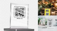 7598+ Qr Code Stand Mockup Versatile PSD Mockup File