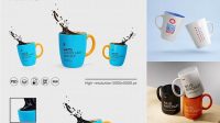 7599+ Matte Mug PSD Mockup High-Angle Shot Advanced Photoshop Design Free