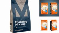 760+ 14oz Plastic Food Bag PSD Mockup Half Side View High-End Professional PSD Resources