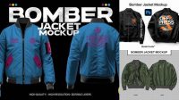 7601+ Bomber Jacket Mockup Best for Showcase