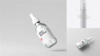 7601+ Plastic Spray Bottle With Frosted Overap PSD Mockup Unique and Editable PSD