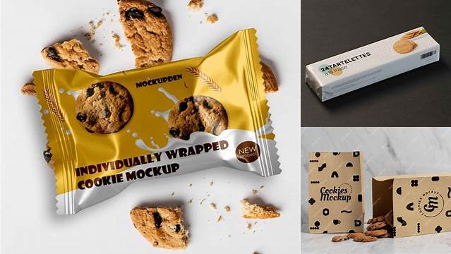 7602+ Cookies Mockup Free Download Smart Layer PSD