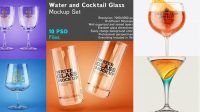 7603+ Cocktail Glass Mockup Free Include TIFF