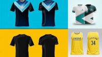 7604+ Mock Up Jersey Easy-to-Use PSD Template