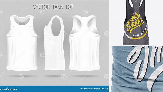 7609+ Men’s Heather Jersey Tank Top PSD Mockup Back View For Free Download