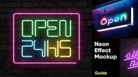 761+ Neon Mockup Include TIFF