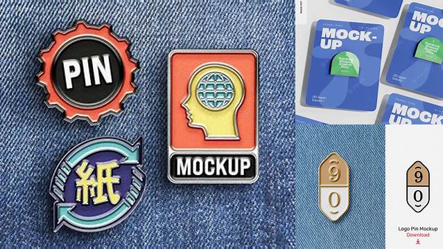 7614+ Enamel Pin Mockup PSD File Download