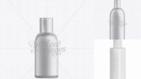 7617+ White Plastic Cosmetic Bottle with Lid 100 ml Editable Graphic Design Files