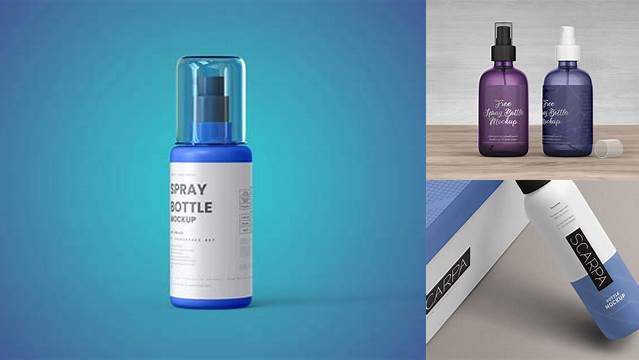 762+ Plastic Spray Bottle With Liquid PSD Mockup Advanced Free Graphic Template