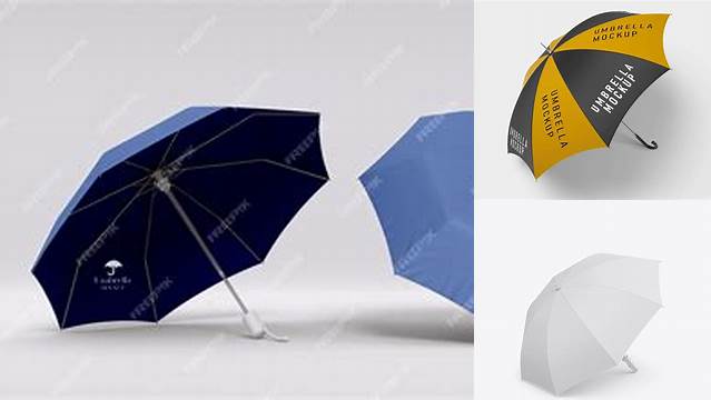 7620+ Umbrella Half Side View Custom PSD Mockup Template