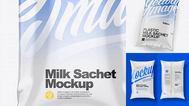 7621+ Milk Sachet Mockup Free Easy Editable