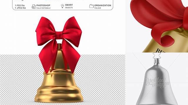 7626+ Metallic Christmas Bells PSD Mockup Stylish PSD for Free