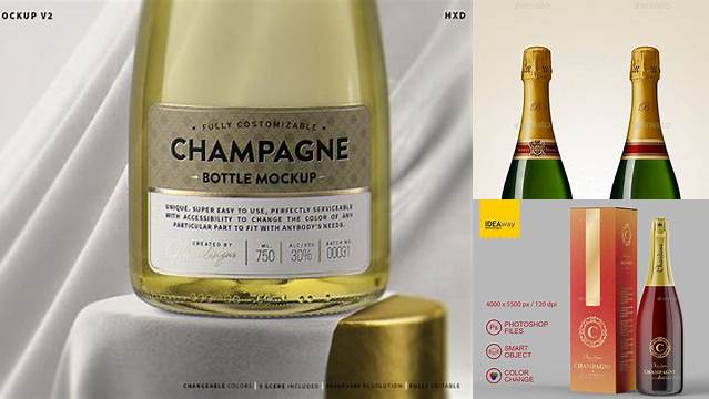 7627+ Champagne Mockup Free For Free Download