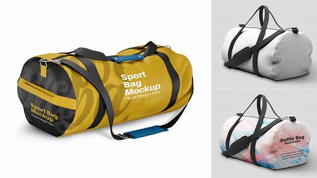 7633+ Duffle Bag Mockup Free Professional Quality PSD Freebie