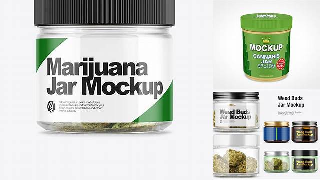 7635+ Cannabis Jar Mockup High-Quality PSD Files