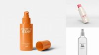 7641+ 100ml Spray Bottle PSD Mockup Creative and Modern PSD Freebie