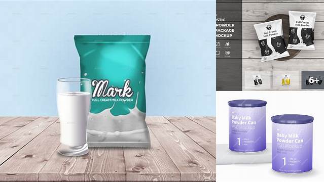 7641+ Milk Powder Mockup Layered PSD File