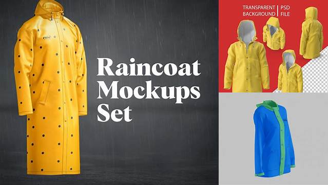 7648+ Rain Coat Mockup PSD Download