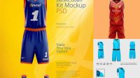 765+ Women’s Basketball Kit PSD Mockup Back View Free PSD for Designers