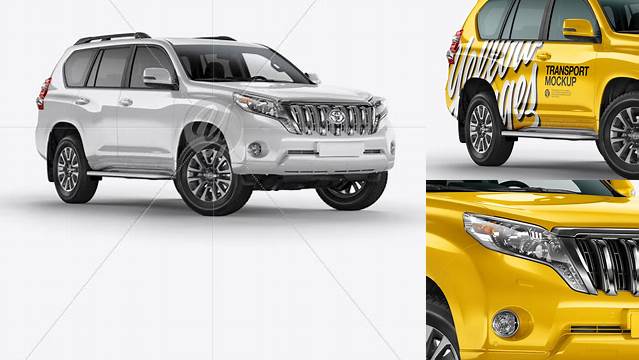 7652+ Land Cruiser Prado PSD Mockup Half Side View Modern PSD Templates