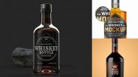 7655+ Whiskey Bottle PSD Mockup Advanced Editable PSD