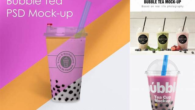 7656+ Bubble Tea Mockup Free Digital Download