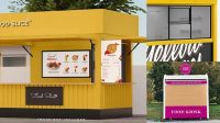 7656+ Food Kiosk Mockup Free Include TIFF