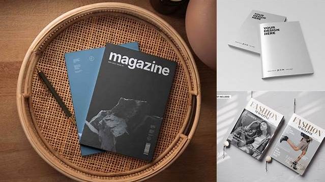 7658+ Two Magazines PSD Mockup Half Side View Premium Free Graphic Resource