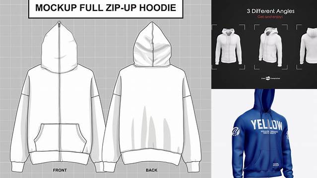 7659+ Men’s Full-Zip Hoodie PSD Mockup Right Half Side View Smart Layer Mockup Free