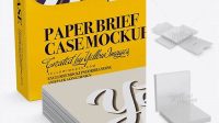 7659+ Square Paper Brief Case with Post Cards PSD Mockup Halfside View Download Premium PSD Resource