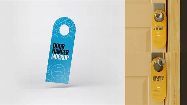 7660+ Door Hanger Free Mockup Digital Download