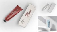 7660+ Matte Metallic Cream Tube PSD Mockup Free Premium Photoshop Template Download