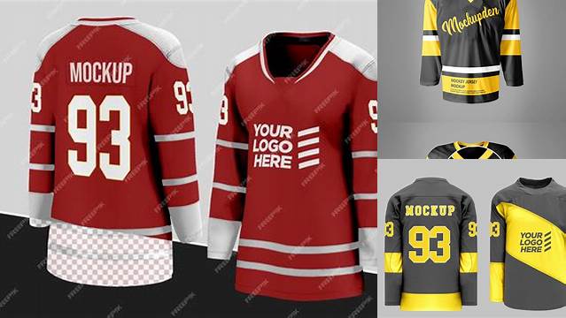 7661+ Hockey Jersey Mockup Free PSD