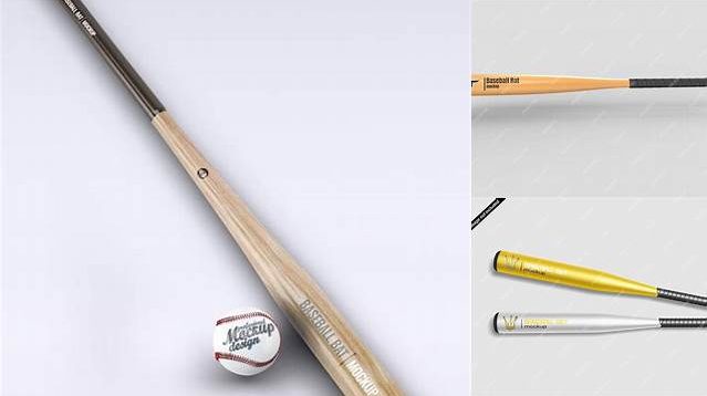 7661+ Matte Baseball Bat PSD Mockup Free PSD