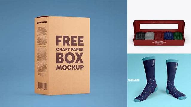 7661+ Opened Matte Paper Box With Socks PSD Mockup PSD Free Download