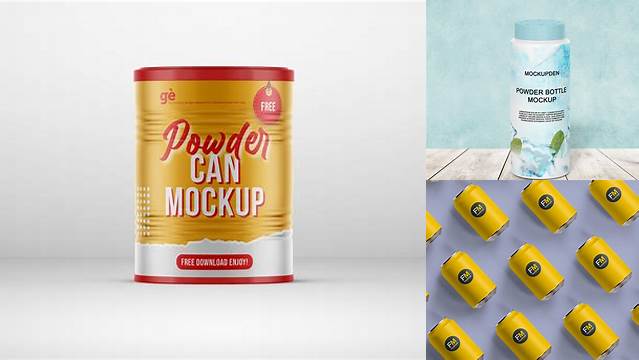 7662+ Matte Powder Can PSD Mockup Smart Design Template Free