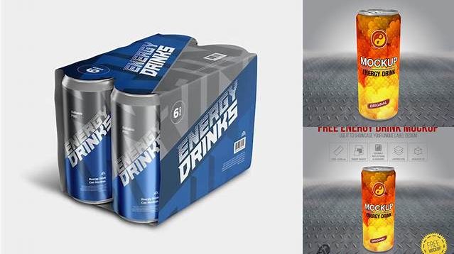 7664+ Energy Drink Tubes with Box PSD Mockup Unique and Editable PSD