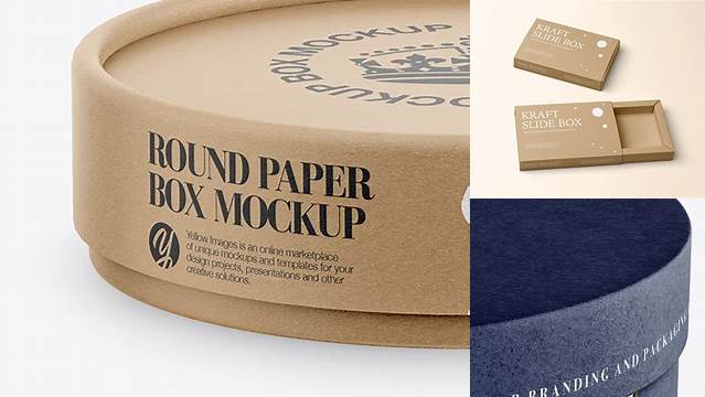 7666+ Kraft Round Paper Box PSD Mockup Exclusive Free Creative Resource